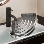 Estante de Baño con Ventosa, Gran Capacidad de Carga, Sin Perforaciones, Estante de Esquina para Pared, Estante de Almacenamiento Triangular para Baño