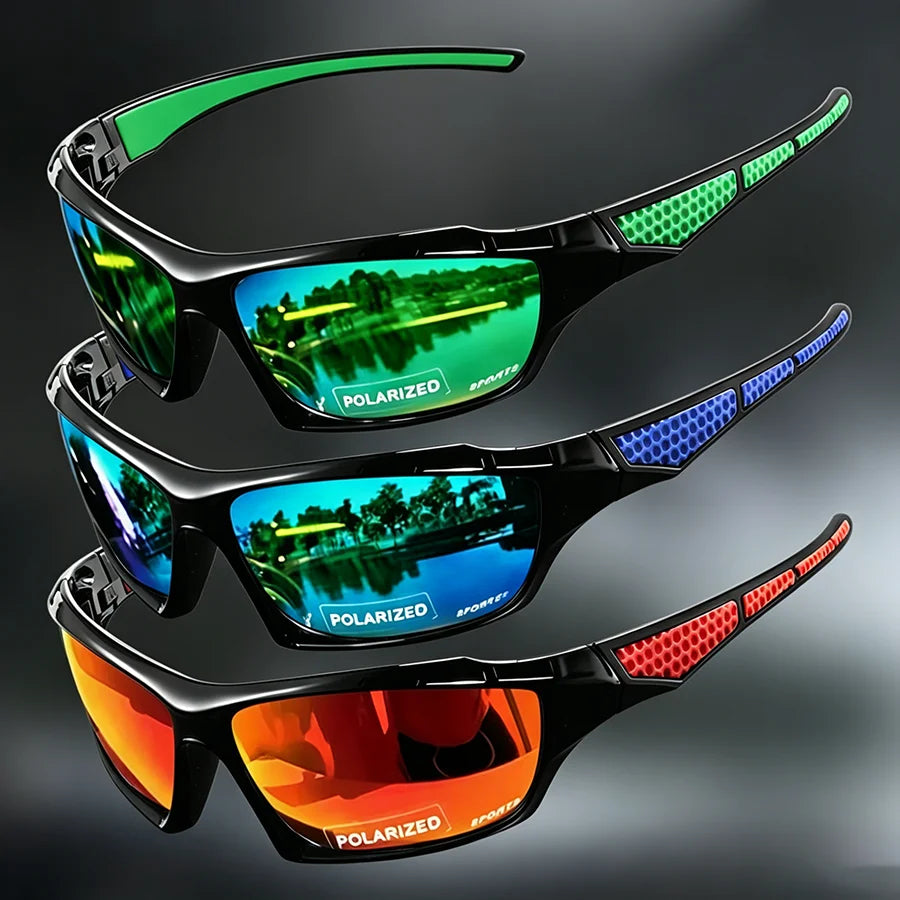 Gafas de sol deportivas de moda, gafas polarizadas con protección UV, gafas personalizadas, montura redonda de Metal, gafas UV400 para hombres y mujeres