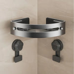 Estante de Baño con Ventosa, Gran Capacidad de Carga, Sin Perforaciones, Estante de Esquina para Pared, Estante de Almacenamiento Triangular para Baño