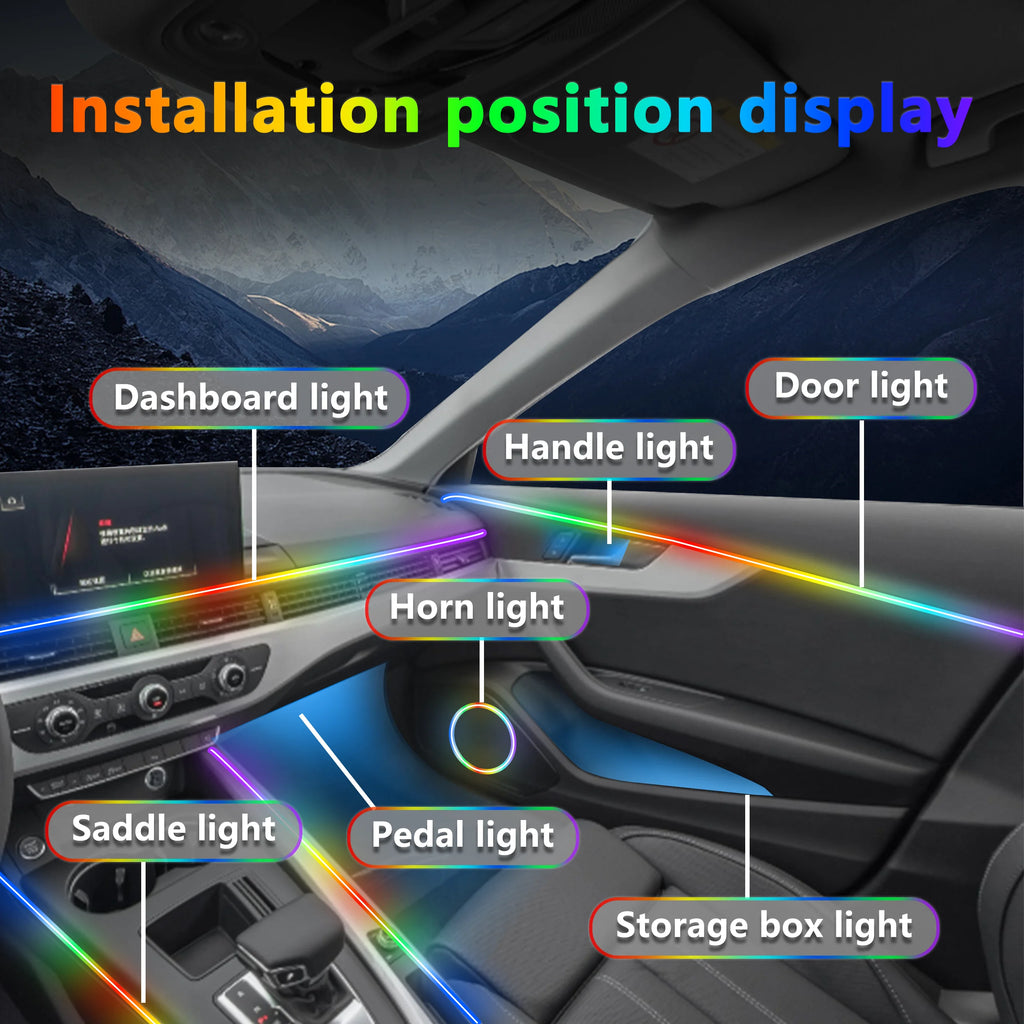 Para Ford F-150 2018-2020 años hacen que la escuela diaria corre más diversión para niños con tiras de luz LED ocultas para interiores de automóviles equipados