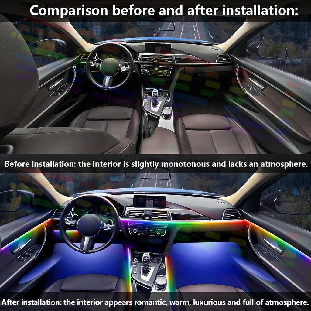Para Ford F-150 2018-2020 años hacen que la escuela diaria corre más diversión para niños con tiras de luz LED ocultas para interiores de automóviles equipados