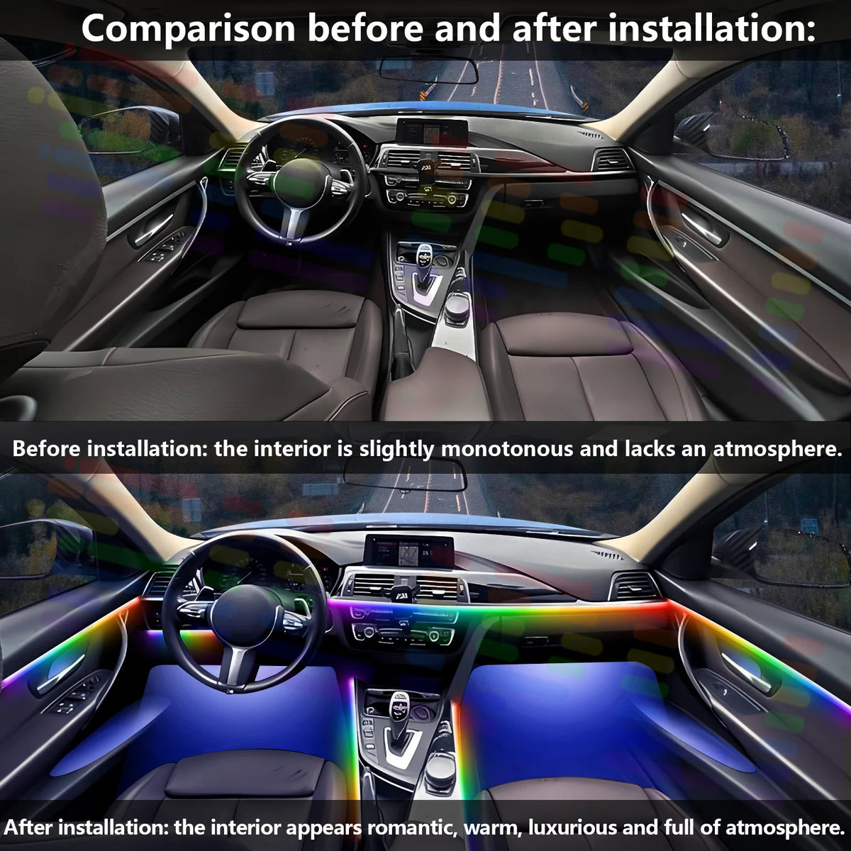 Para Ford F-150 2018-2020 años hacen que la escuela diaria corre más diversión para niños con tiras de luz LED ocultas para interiores de automóviles equipados
